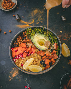 Moroccan Buddha Bowl with Chai Tahini Dressing