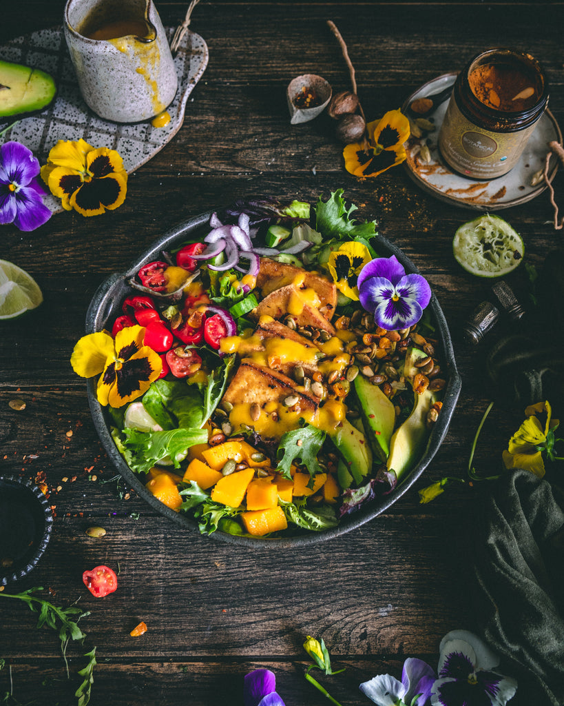 Summer Salad with Mango Lime Dressing