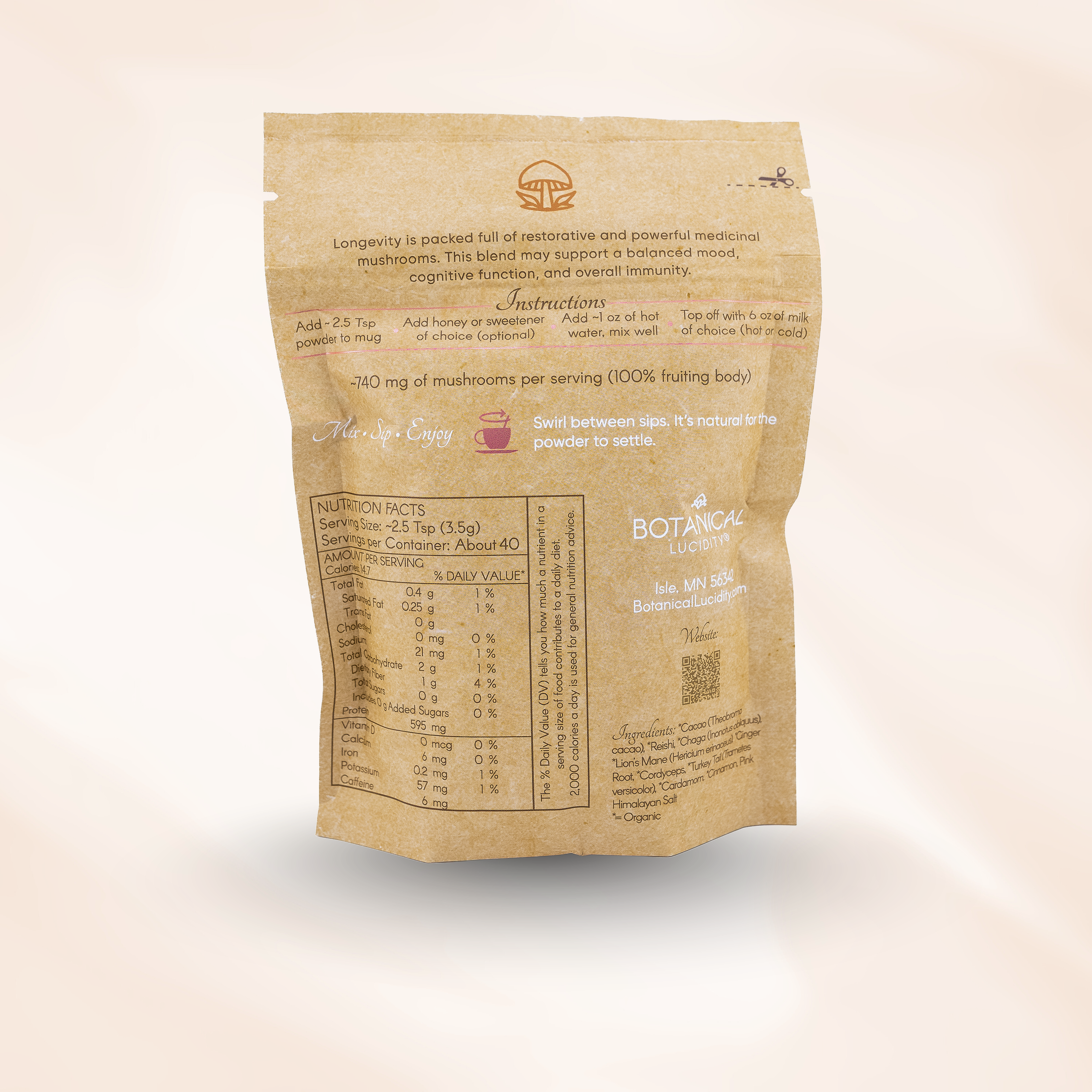 Longevity - Mushroom Cacao