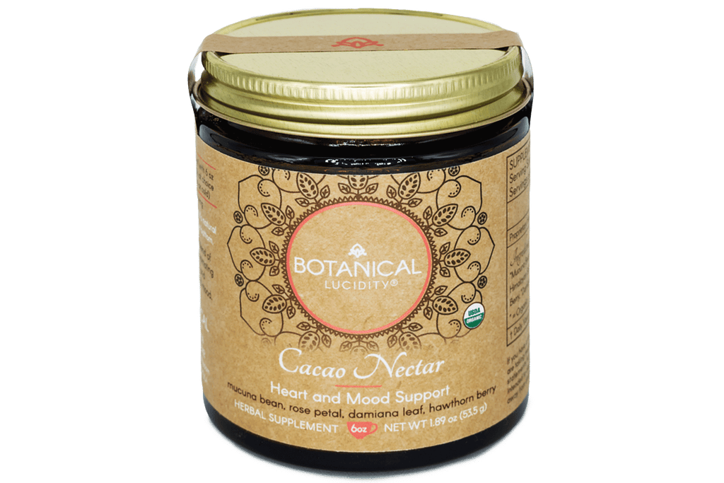 Cacao Nectar is like a medicinal Mexican hot chocolate. Formulated with medicinal herbs to support heart health and an uplifted mood; harmonize and open your heart. We source an heirloom cacao bean from Ecuador, support it with mucuna bean to support healthy levels of dopamine, and maca root to provide an energetic boost. We add hawthorn berry to support heart health, rose petal powder for soothing the nervous system, damiana leaf to bring lightness, and cayenne pepper.