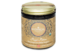 Peace Potion is a blend of medicinal herbs known as nervines, which nourish and support the nervous system. This elixir aids in countering anxiety and restlessness, promoting relaxation and a good night’s sleep. Key ingredients include lavender, lemon balm, mucuna bean, and passionflower, offering various benefits such as anxiety relief and dopamine support. Additionally, rose, vanilla, and red rooibos enhance the flavor profile while providing soothing properties.